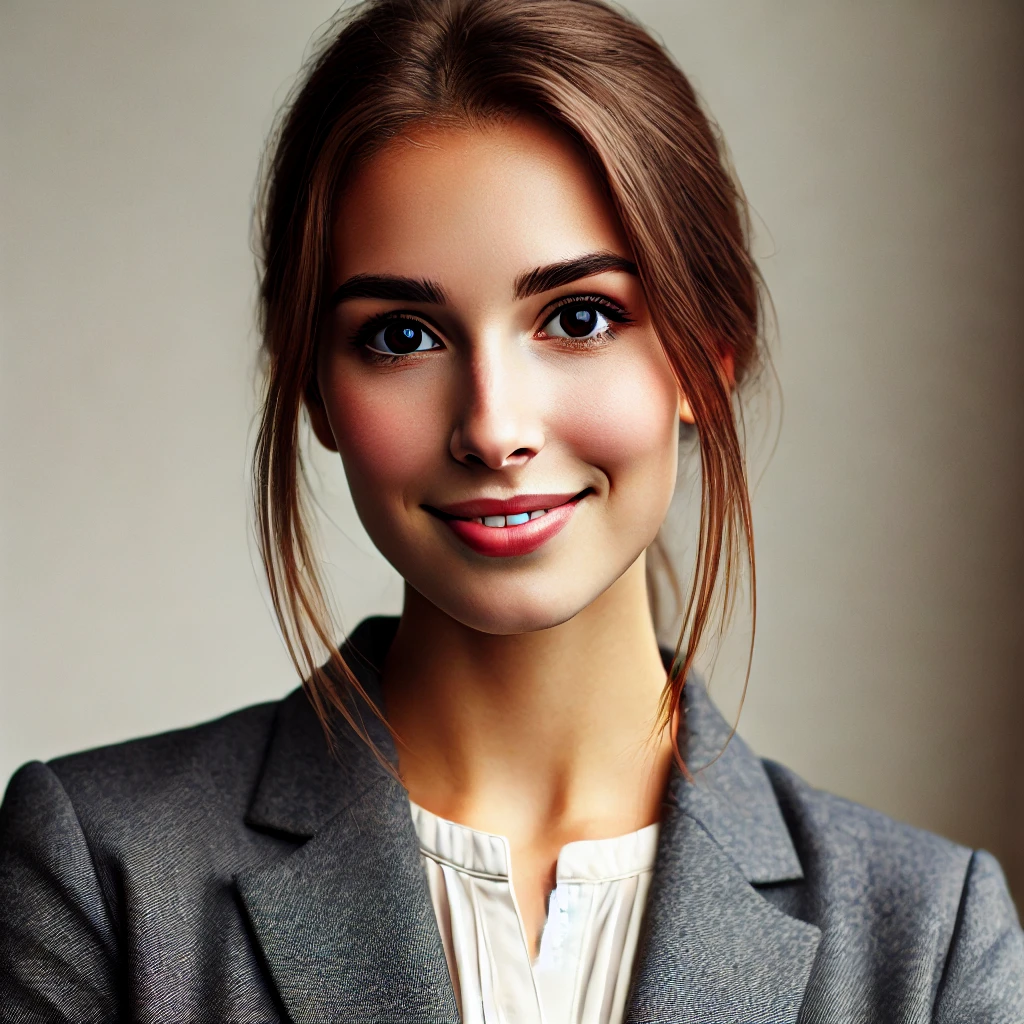 DALL·E-2024-07-11-11.30.46-A-professional-portrait-photo-of-a-young-woman-with-a-friendly-and-approachable-expression-wearing-business-attire.-The-background-is-simple-and-neut